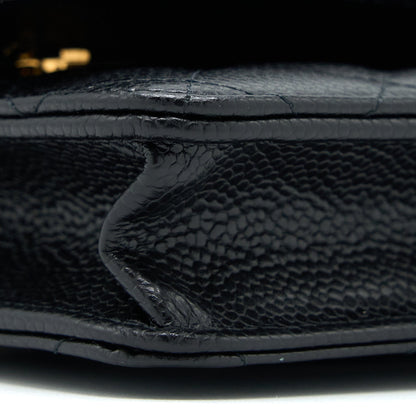 Chanel Classic Wallet on Chain Caviar Black  (Microchip)