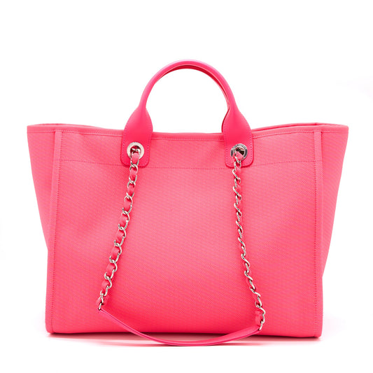 Chanel Deauville Tote Bag Hot Pink