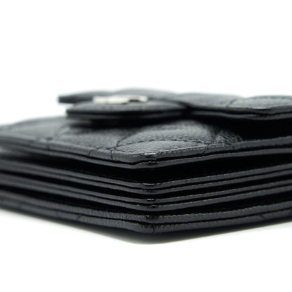 Chanel Card Holder With Chain Black Caviar
