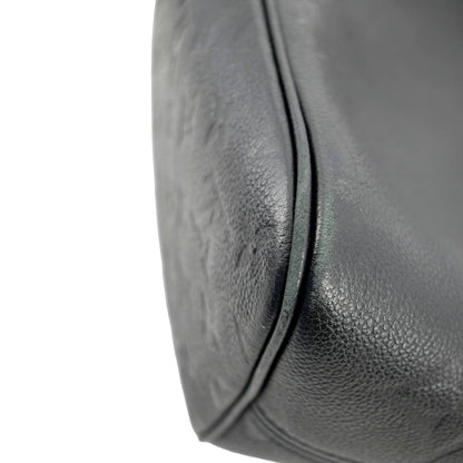 LOUIS VUITTON Neverfull MM Empreinte Leather Tote Shoulder Bag Black