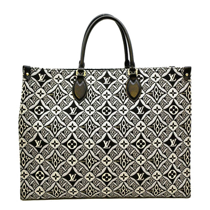 LOUIS VUITTON Onthego GM 1854 Jacquard Tote Bag Grey