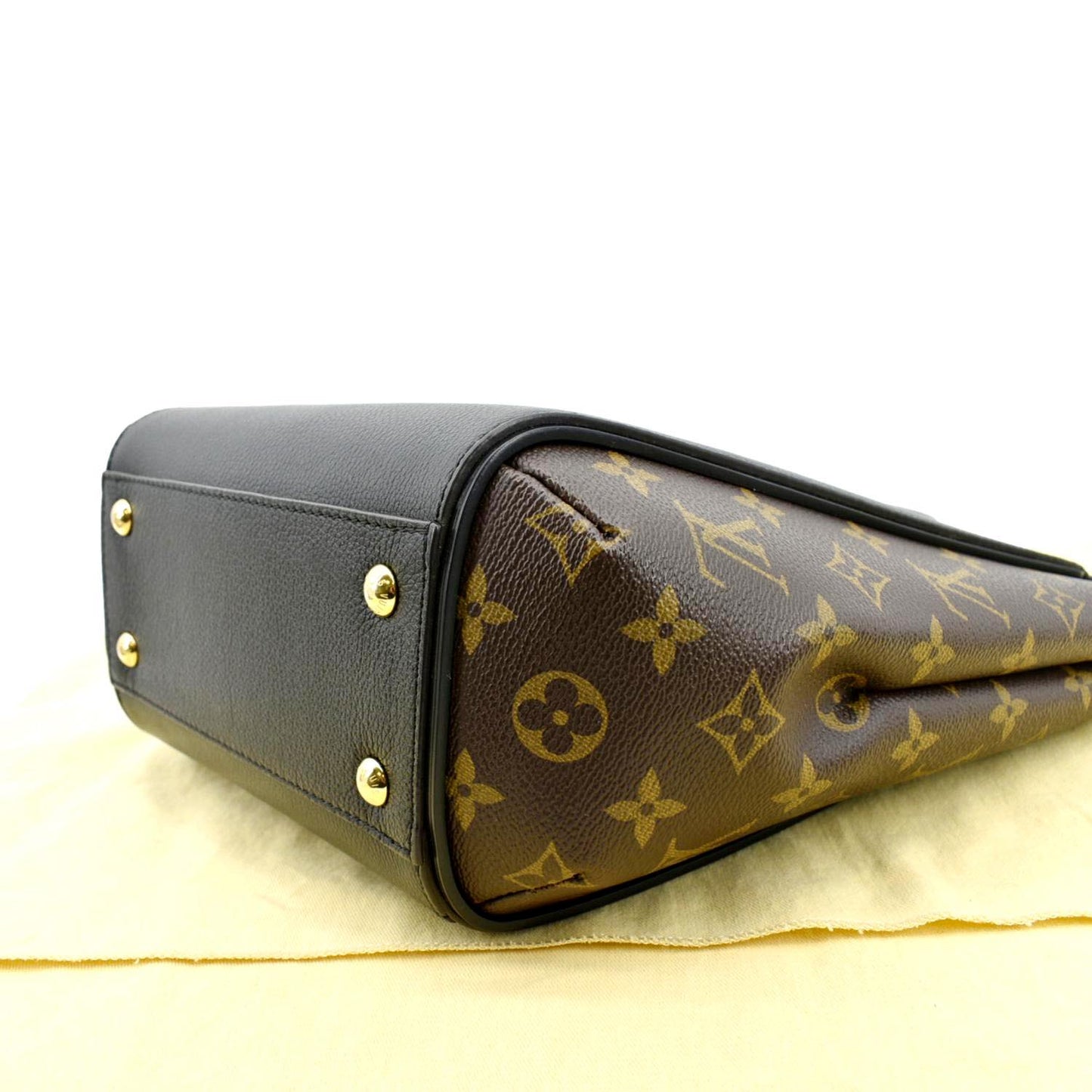 LOUIS VUITTON Kimono Monogram Canvas Leather Tote Bag Noir Black