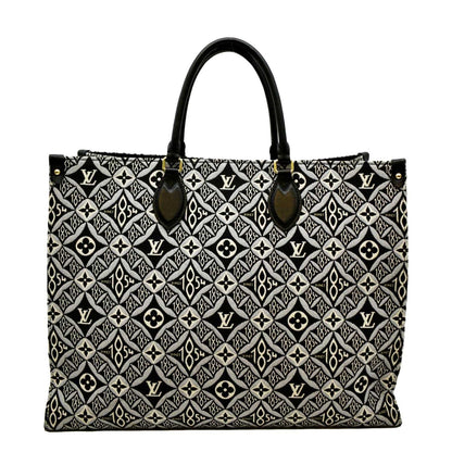 LOUIS VUITTON Onthego GM 1854 Jacquard Tote Bag Grey