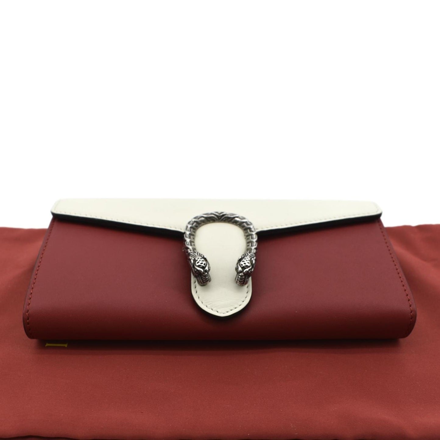 GUCCI Dionysus Leather Chain Clutch Red