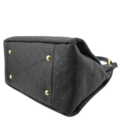 LOUIS VUITTON Artsy MM Empreinte Leather Hobo Bag Black