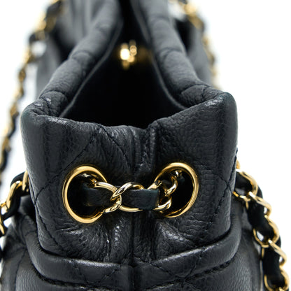 Chanel Matelasse Chain Tote Bag Caviar Black