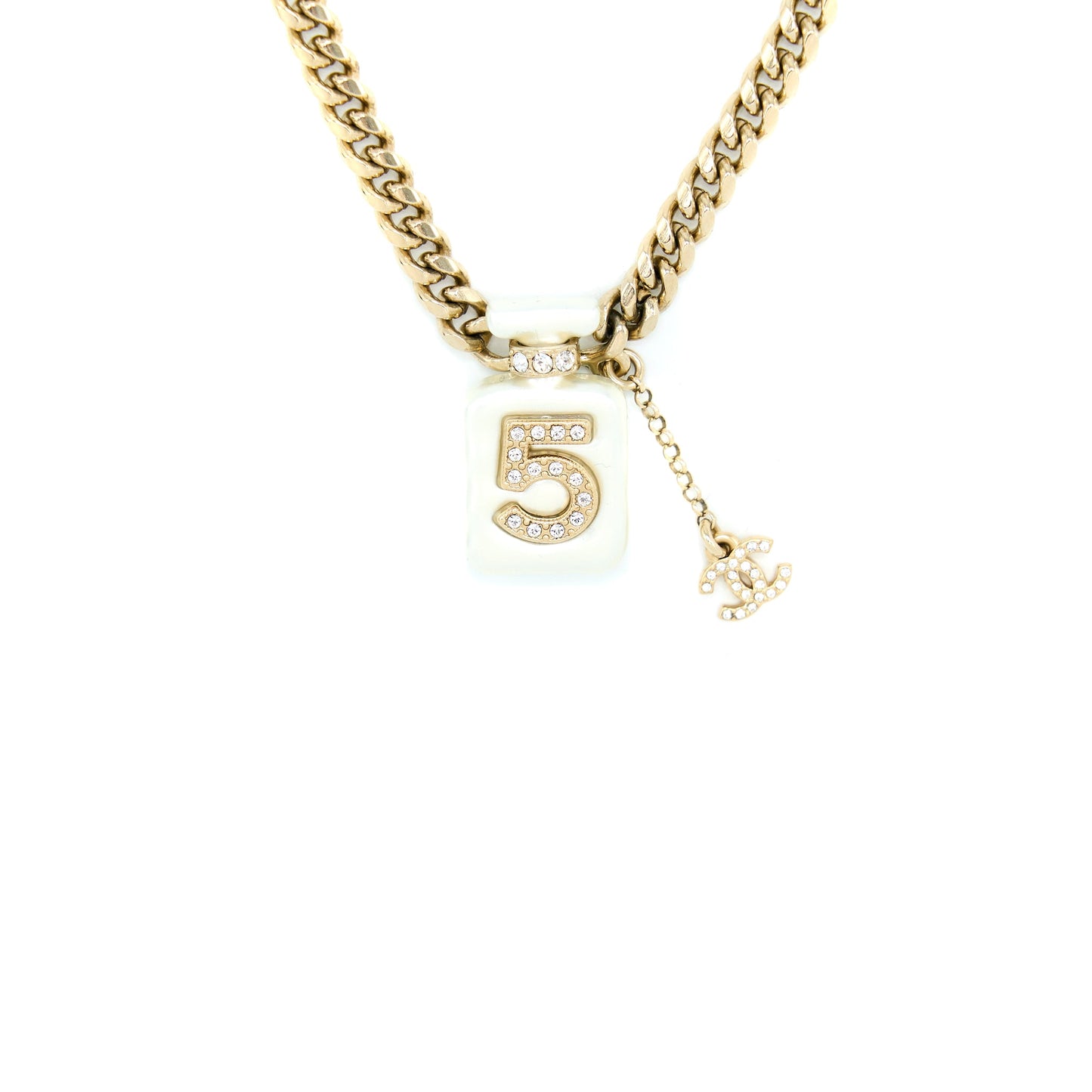 Chanel 22S Perfume Bottle/CC Logo Drop Necklace/Choker L