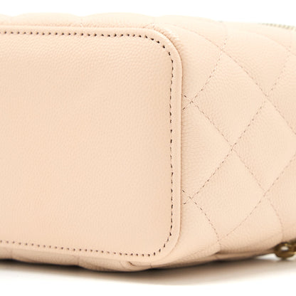 Chanel Long Vanity Case Caviar Light Pink L