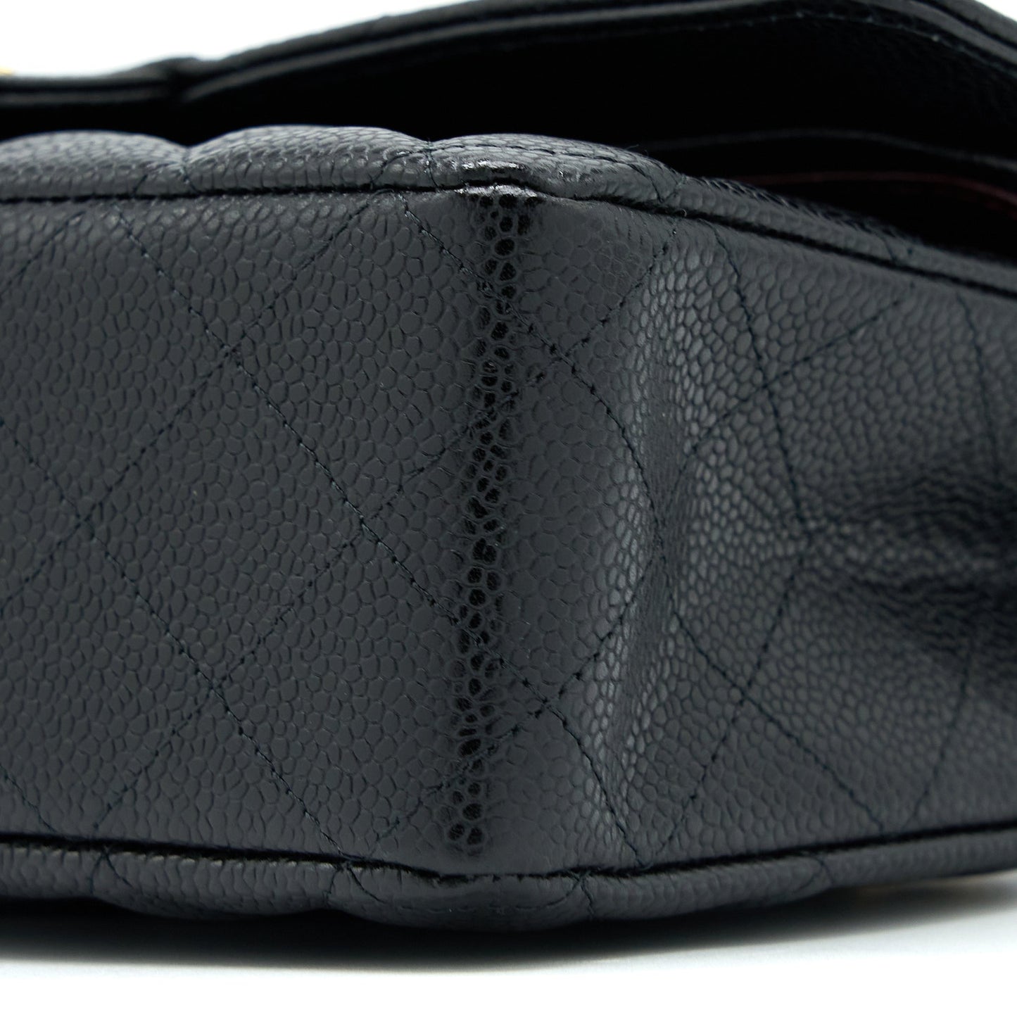 Chanel Medium Classic Double Flap Bag Caviar Black  (Microchip)