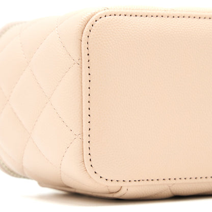 Chanel Long Vanity Case Caviar Light Pink L