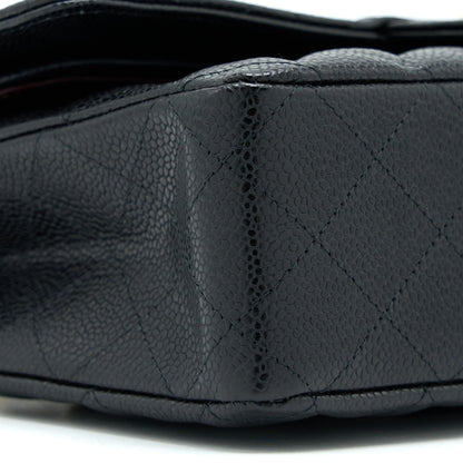 Chanel Medium Classic Double Flap Bag Caviar Black  (Microchip)