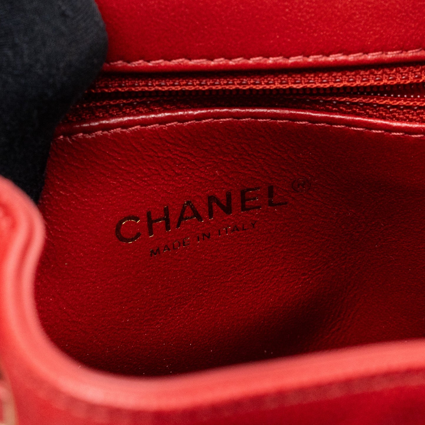 Chanel affinity backpack caviar red