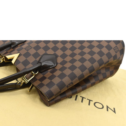 LOUIS VUITTON Kensington Damier Ebene Tote Bag Brown