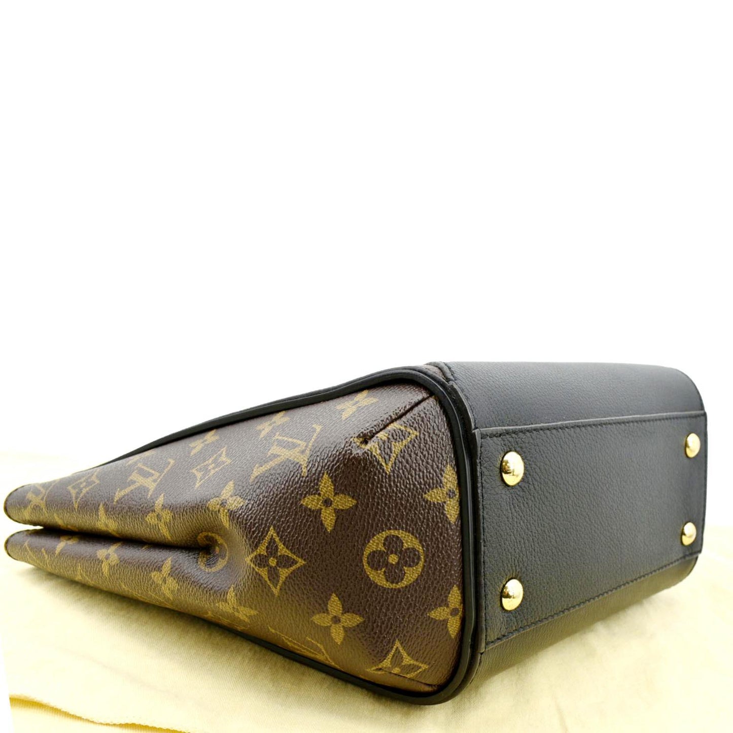 LOUIS VUITTON Kimono Monogram Canvas Leather Tote Bag Noir Black