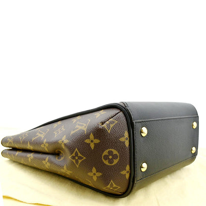 LOUIS VUITTON Kimono Monogram Canvas Leather Tote Bag Noir Black