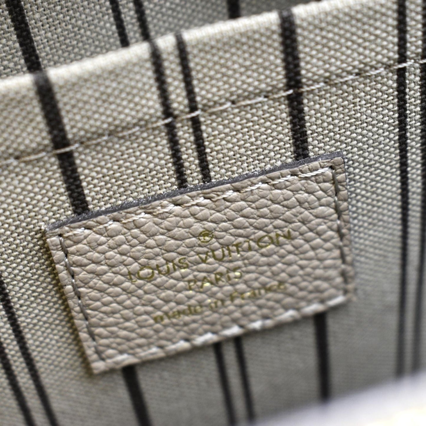 LOUIS VUITTON Montaigne MM Monogram Empreinte Shoulder Bag Tourterelle