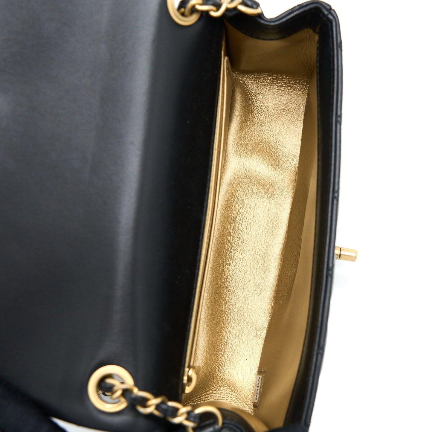 Chanel Pearl Crush Mini Rectangular Flap Bag Lambskin Black