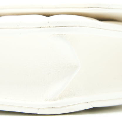 Chanel Pearl Crush Wallet On Chain Lambskin White  (Microchip)