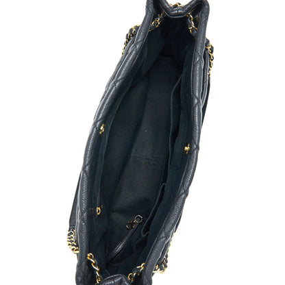 Chanel Matelasse Chain Tote Bag Caviar Black