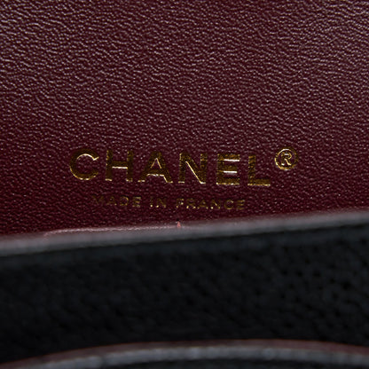 Chanel Medium Classic Double Flap Bag Caviar Black  (Microchip)