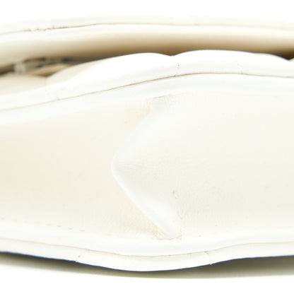Chanel Pearl Crush Wallet On Chain Lambskin White  (Microchip)