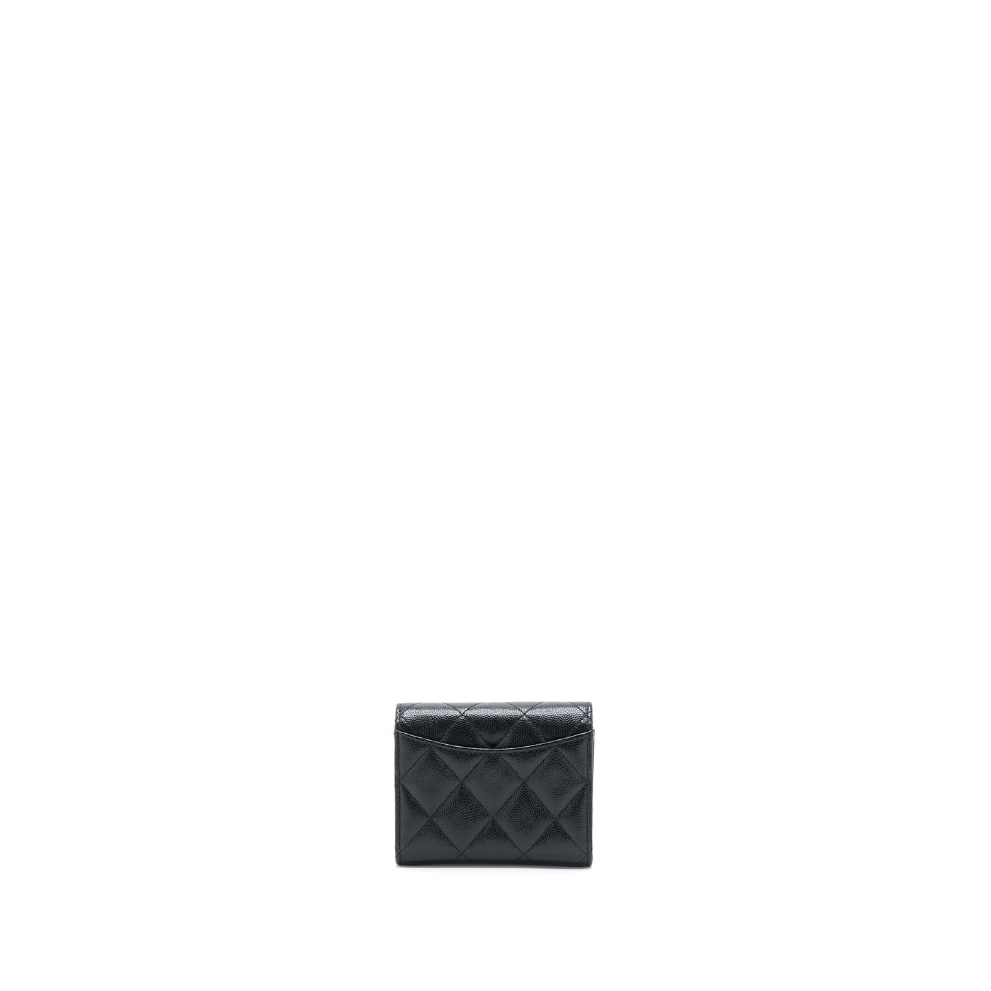 Chanel Card Holder On Chain Caviar Black L