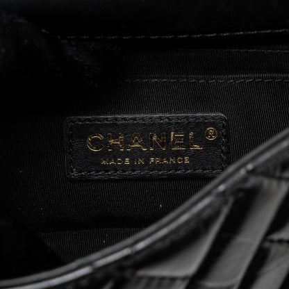 Chanel Mont Coco Mini Flap Bag Shiny Lambskin Black L