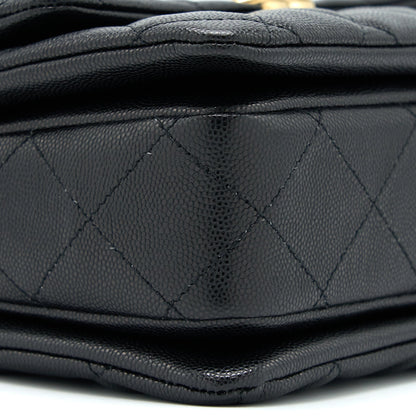 Chanel 22K Coco First Caviar Leather Black  (Microchip)