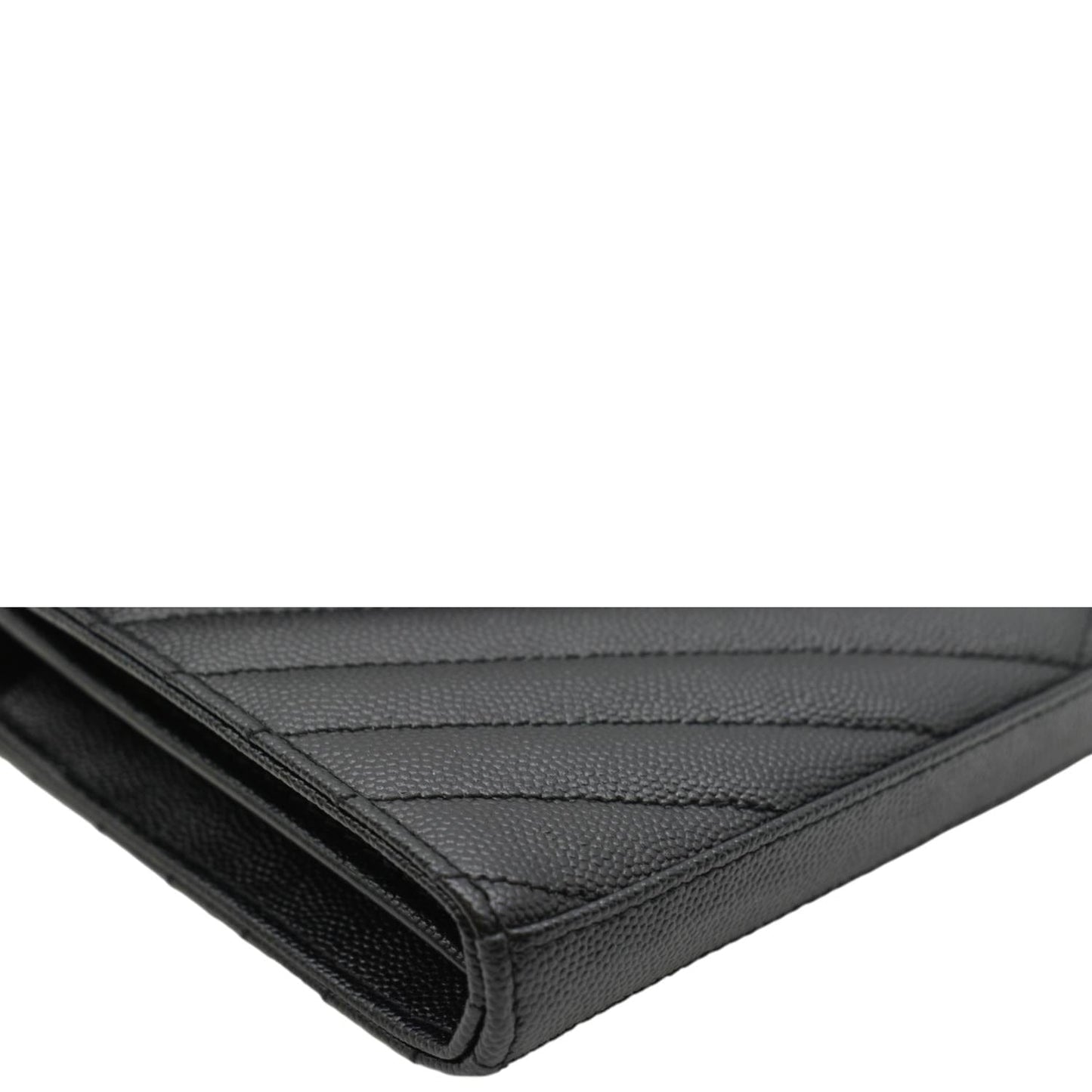 YVES SAINT LAURENT Wallet on Chain Leather Shoulder Bag Black