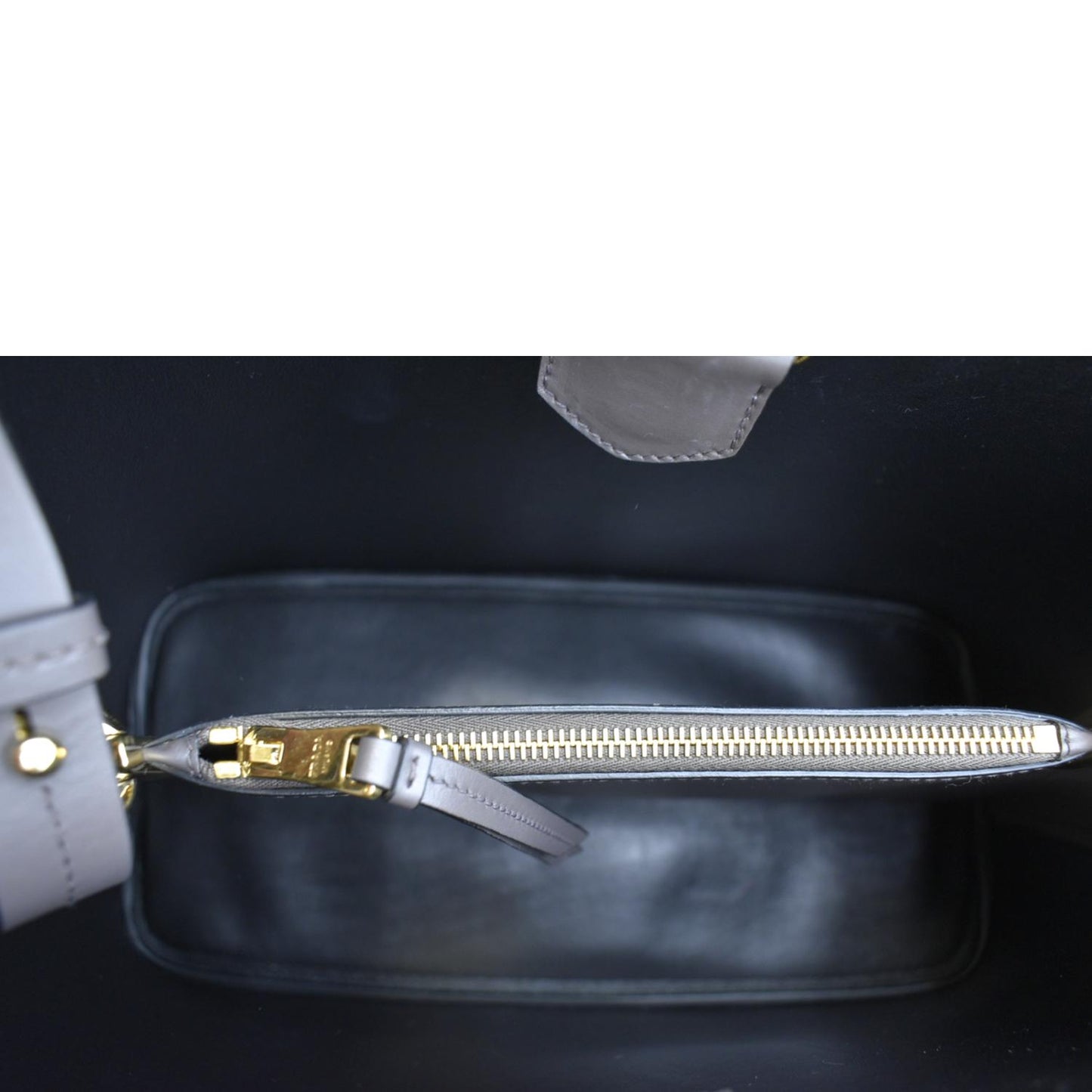 PRADA Matinee Saffiano Leather Shoulder Bag Fumo