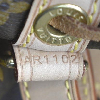 LOUIS VUITTON Petit Noe Monogram Canvas Shoulder Bag Brown