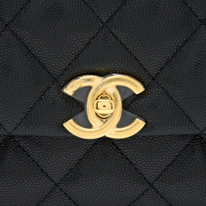Chanel 22K Coco First Caviar Leather Black  (Microchip)