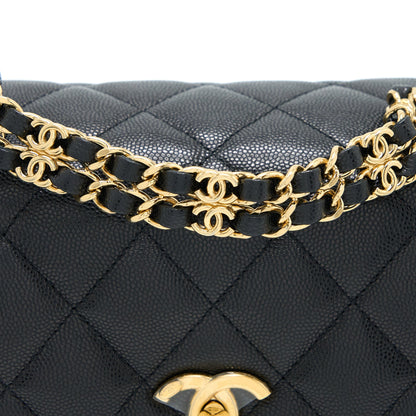 Chanel 22K Coco First Caviar Leather Black  (Microchip)