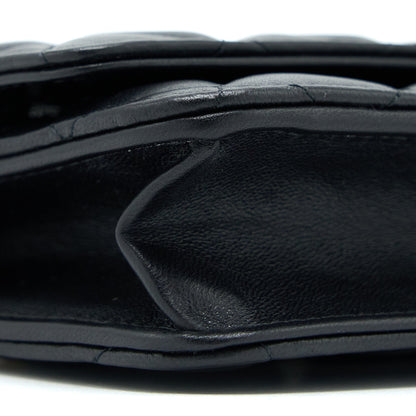 Chanel Pearl Crush Wallet on Chain Lambskin Black  (Microchip)