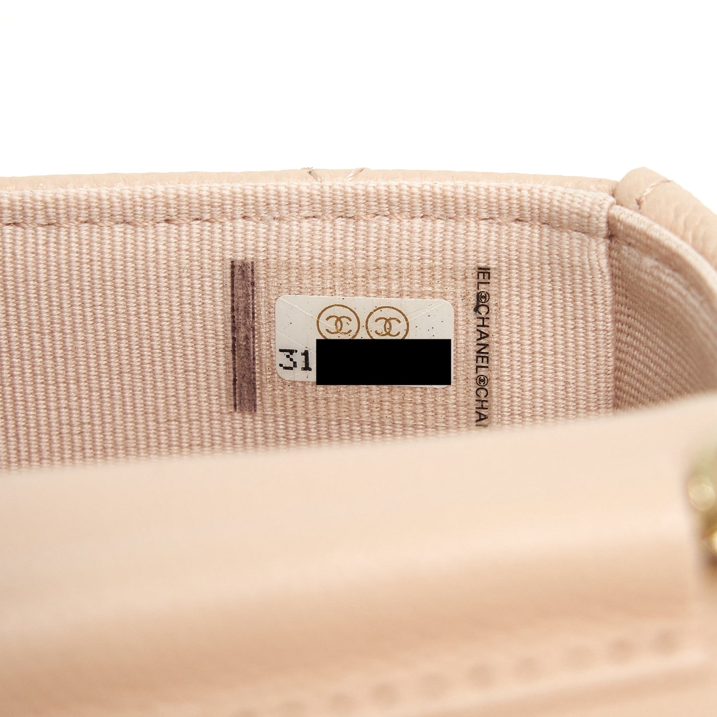 Chanel 22C Mini Flap Vanity Caviar Light Pink L
