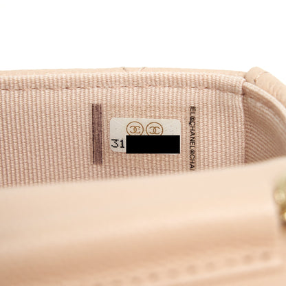 Chanel 22C Mini Flap Vanity Caviar Light Pink L