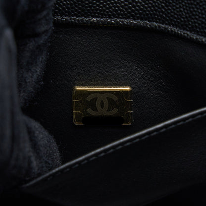 Chanel 22K Coco First Caviar Leather Black  (Microchip)