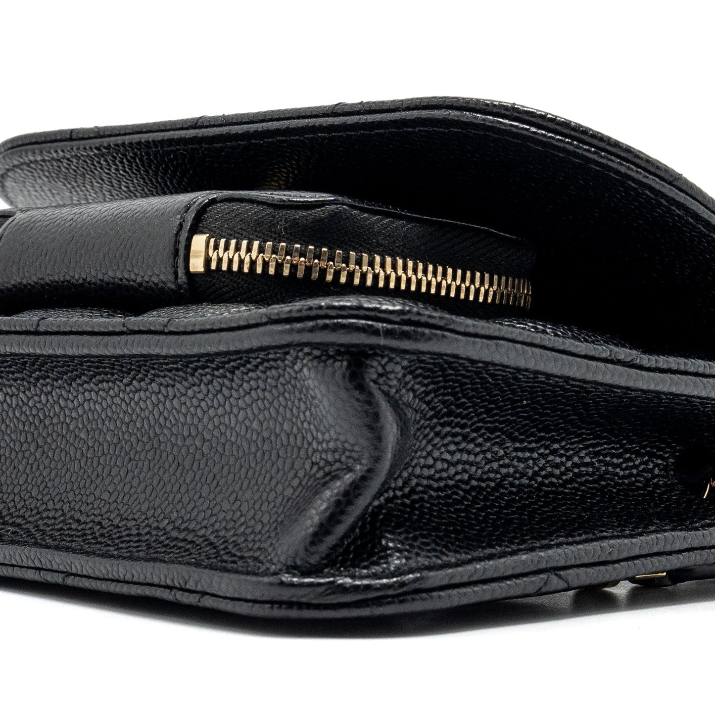 Chanel mini business affinity flap bag with chain caviar black L (microchip)
