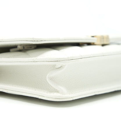 Chanel 21C Wallet On Chain Limit Edition Caviar White L