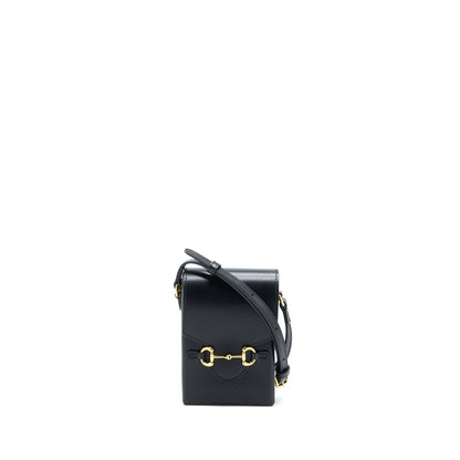 Gucci Horsebit 1955 Mini Bag Calfskin Black L