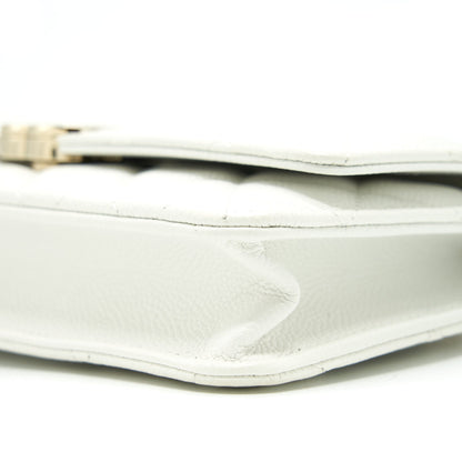 Chanel 21C Wallet On Chain Limit Edition Caviar White L