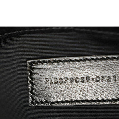 YVES SAINT LAURENT Monogram Leather Pouch Grey