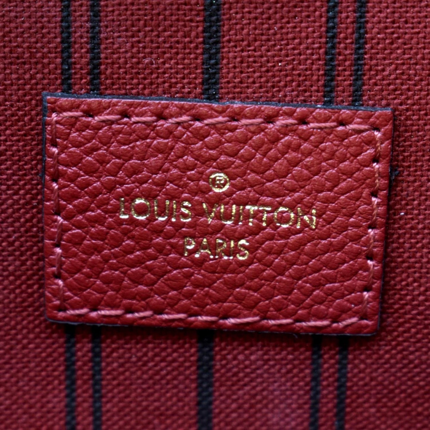 LOUIS VUITTON Metis Pochette Empreinte Leather Crossbody Bag Red