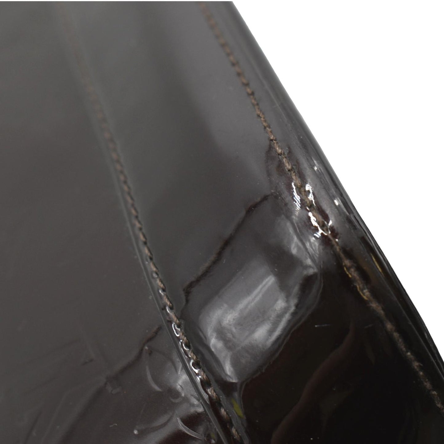LOUIS VUITTON Alma GM Monogram Vernis Leather Satchel Bag Amarante