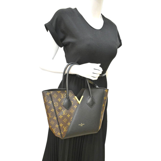 LOUIS VUITTON Kimono Monogram Canvas Leather Tote Bag Noir Black