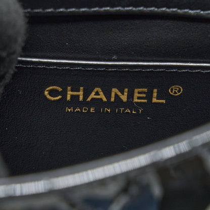 Chanel 22K Retro Classic New Square Mini Flap Bag Patent Black Brushed  (Microchip)