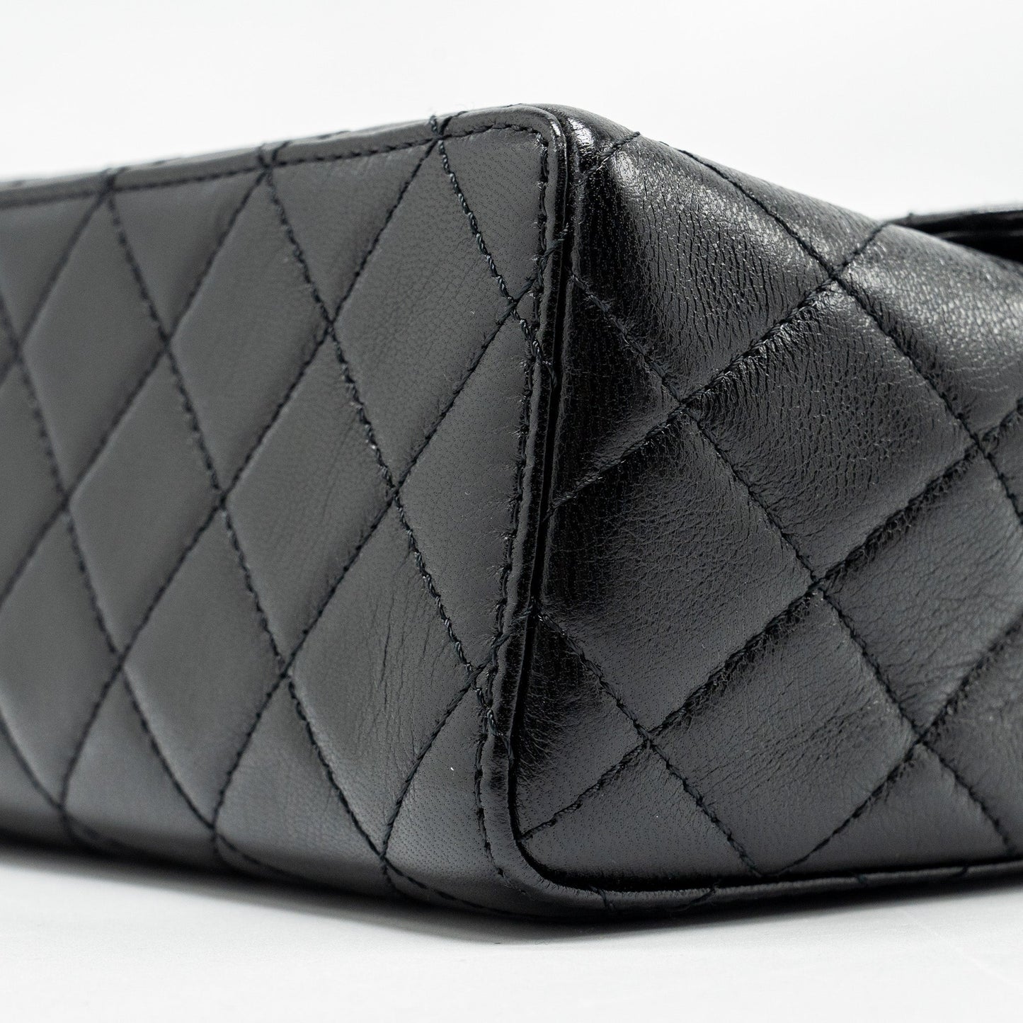 CHANEL 22K Retro Classic New Square Large Flap Bag Goatskin Black  (Microchip)