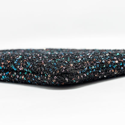 Chanel 20A Deauville Pouch Sequins/Calfskin Black/Multicolour