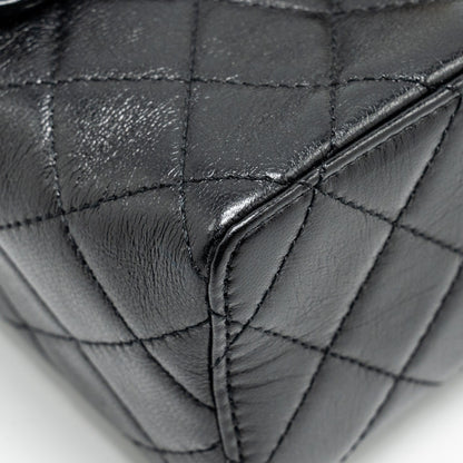 CHANEL 22K Retro Classic New Square Large Flap Bag Goatskin Black  (Microchip)