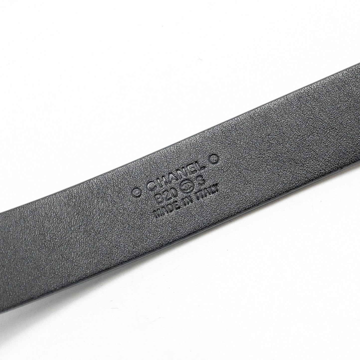 Chanel 20S Size 85 CC logo Belt Navy Blue